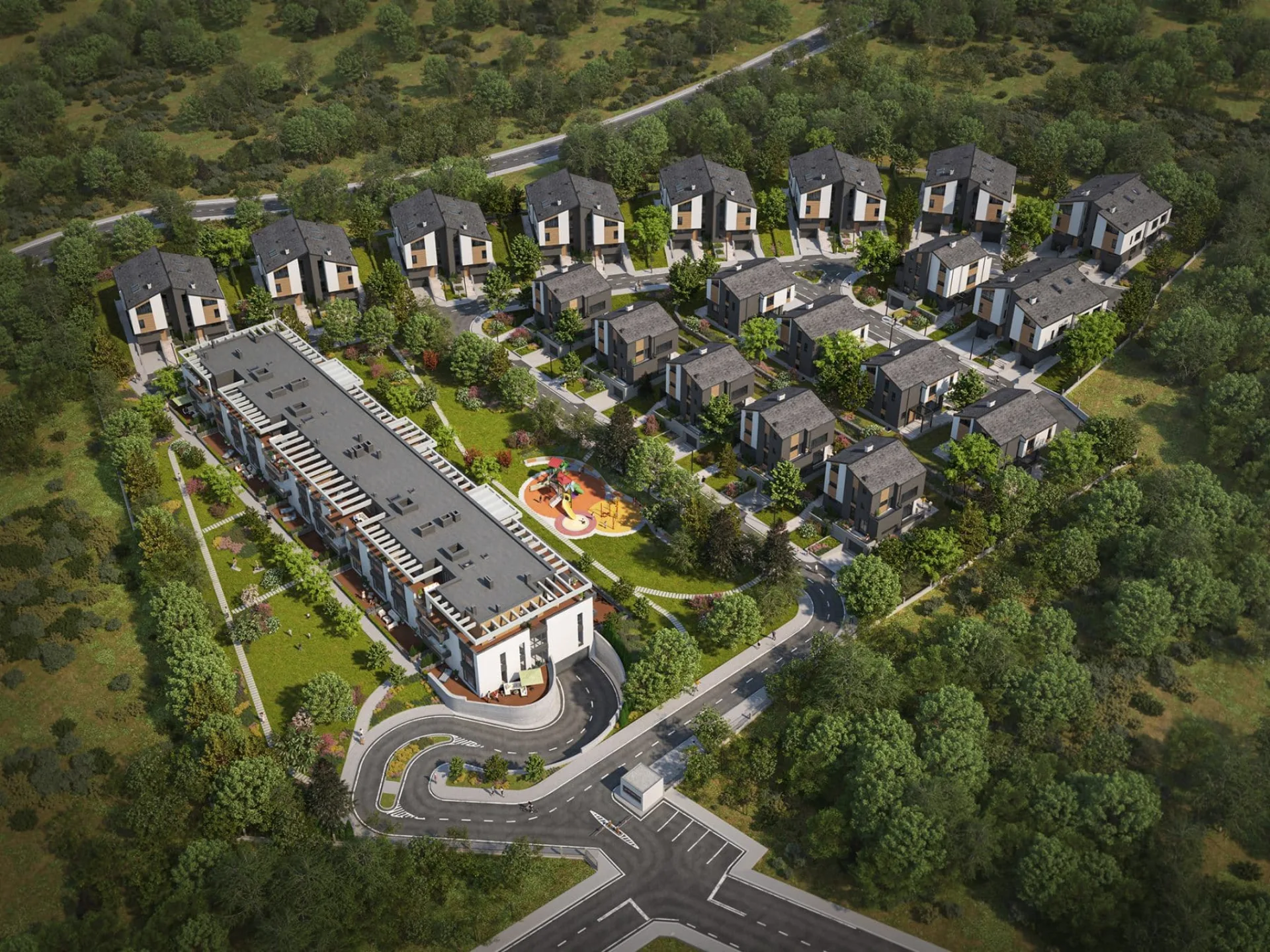 Въздушен план на комплекса 203 Residence